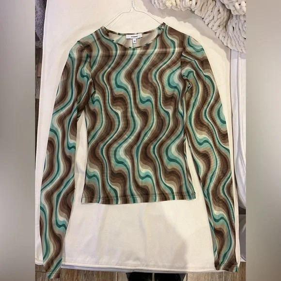 Miaou long sleeve tee in mint chocolate swerve - Picture 5 of 5